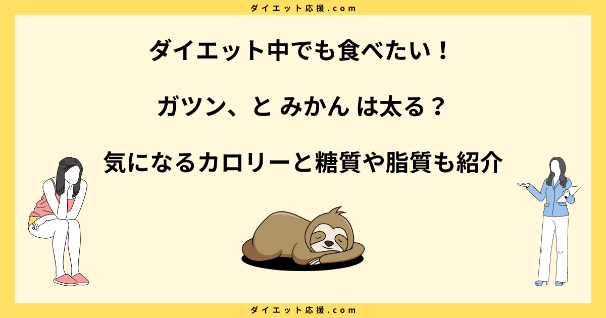 ガツンとみかん太る原因は糖質？ダイエット中の正しい食べ方