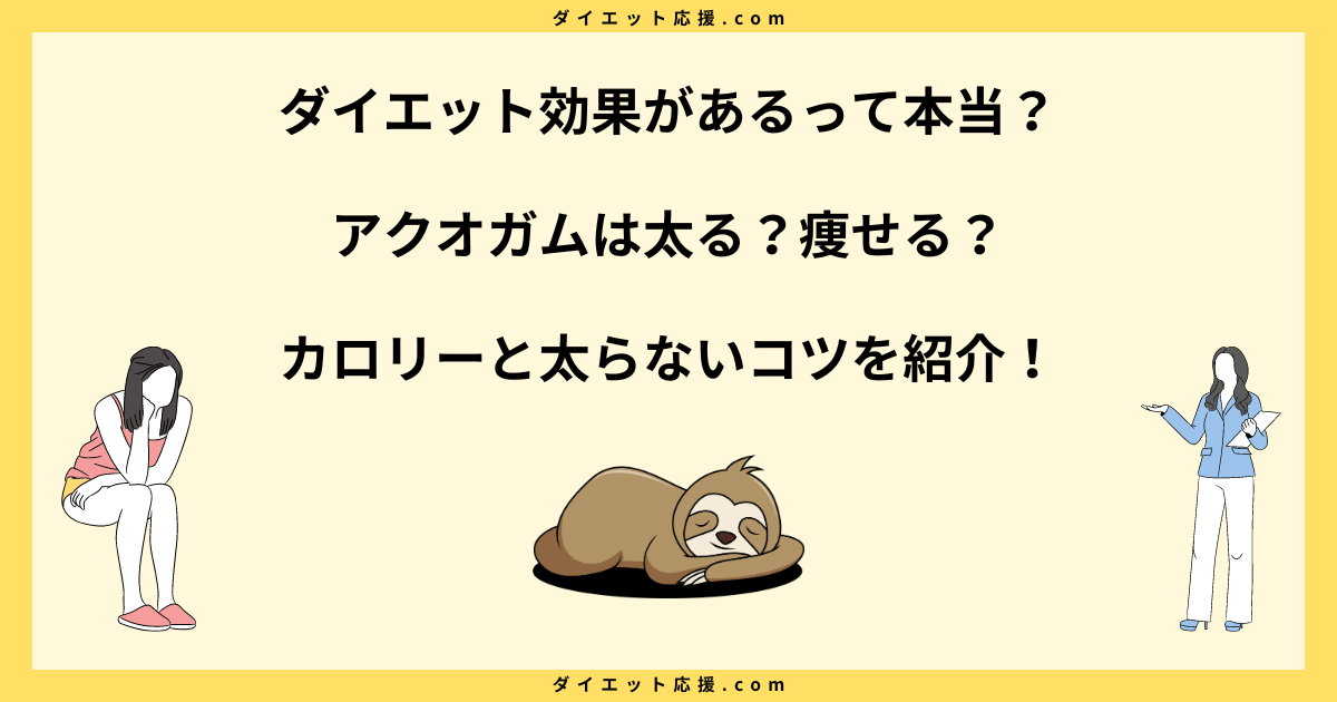 アクオガムは太る？ダイエット効果や太らない食べ方を解説！