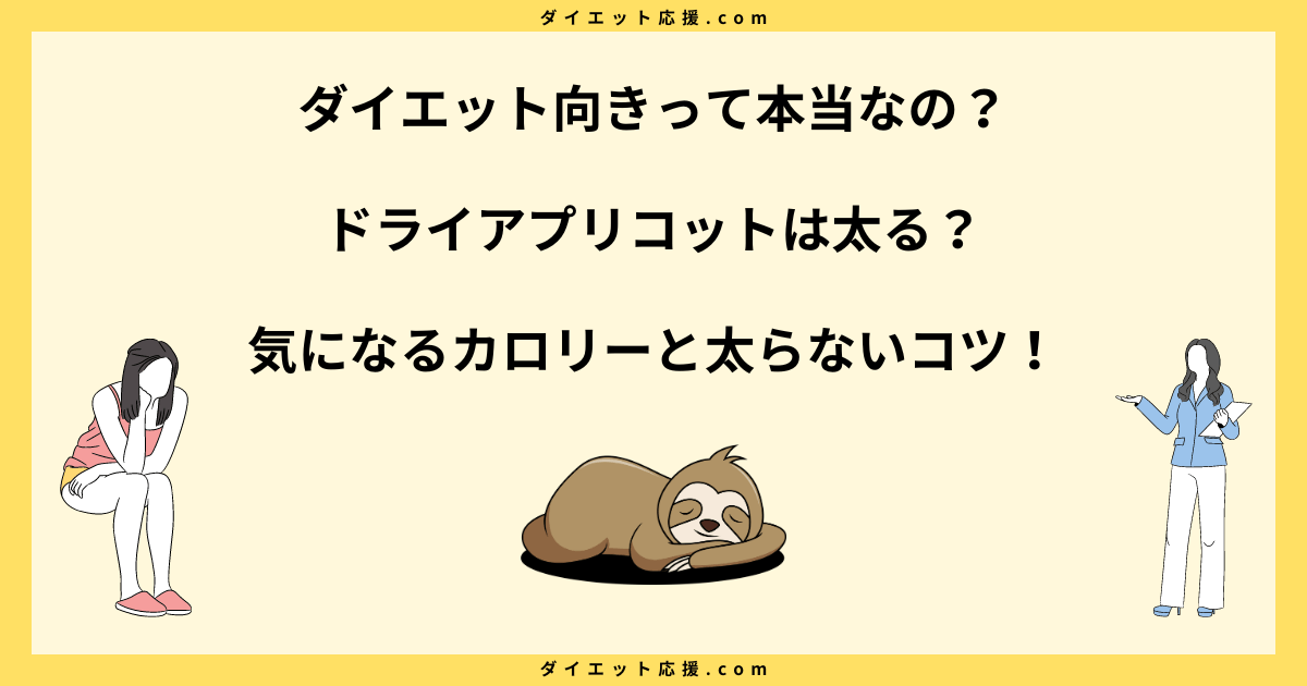 ドライアプリコットはダイエット向き？太る原因やカロリーや糖質を解説！