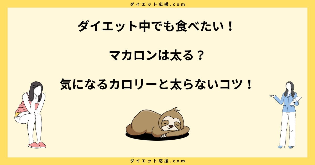 マカロンは太る？太らない食べ方とダイエット中に気をつける脂質について