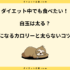 白玉は太る？食べ過ぎるとダイエットに影響が！太らないコツを解説