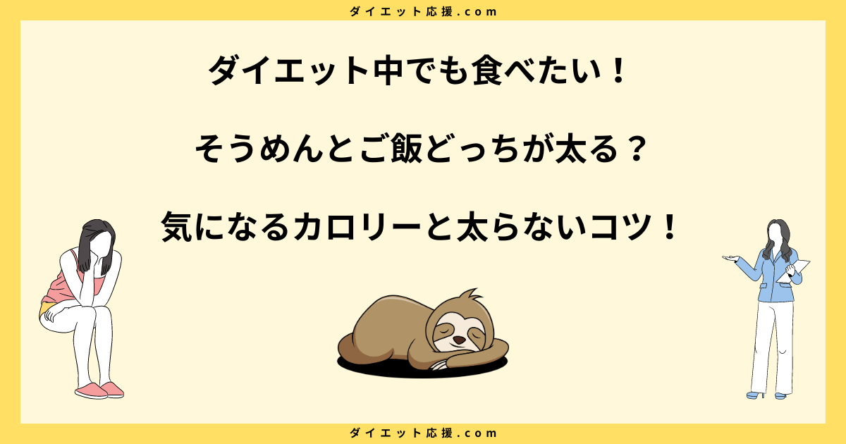 そうめんとご飯どっちが太る？カロリー比較と注意点を解説