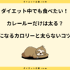 カレールーだけは太る？カロリーや脂質と太らない食べ方