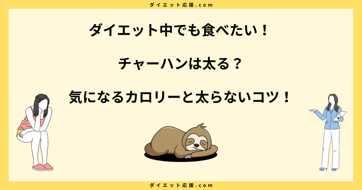 チャーハンは太る？ダイエット中のカロリー対策