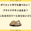 フライドチキンは太る？カロリーと脂質で太らない食べ方