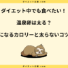 温泉卵は太る？カロリーと脂質で太らない食べ方を解説