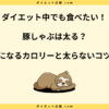 豚しゃぶは太る？脂質高い？ダイエットで痩せた人太らない食べ方！